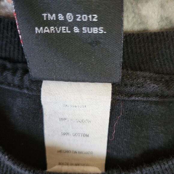 Deadpool Shirt Men's XXL 2XL Black Marvel Mad Engine Face Logo Short Sleeve - Picture 4 of 9